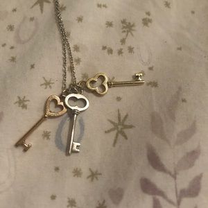 Tiffany three keys necklace